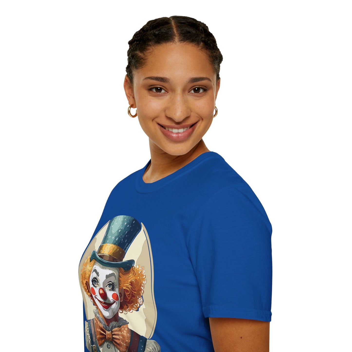 Clown Shirt Unisex T Shirt With Clown Circus Theme Funny Man Shirt Gildan Softstyle 64000