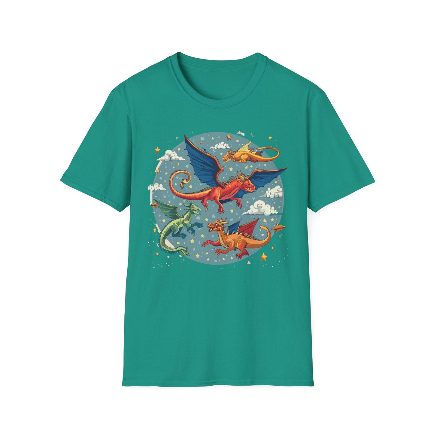 Dragon Graphic Unisex 100 Cotton Tee with Animal Artwork Design 12