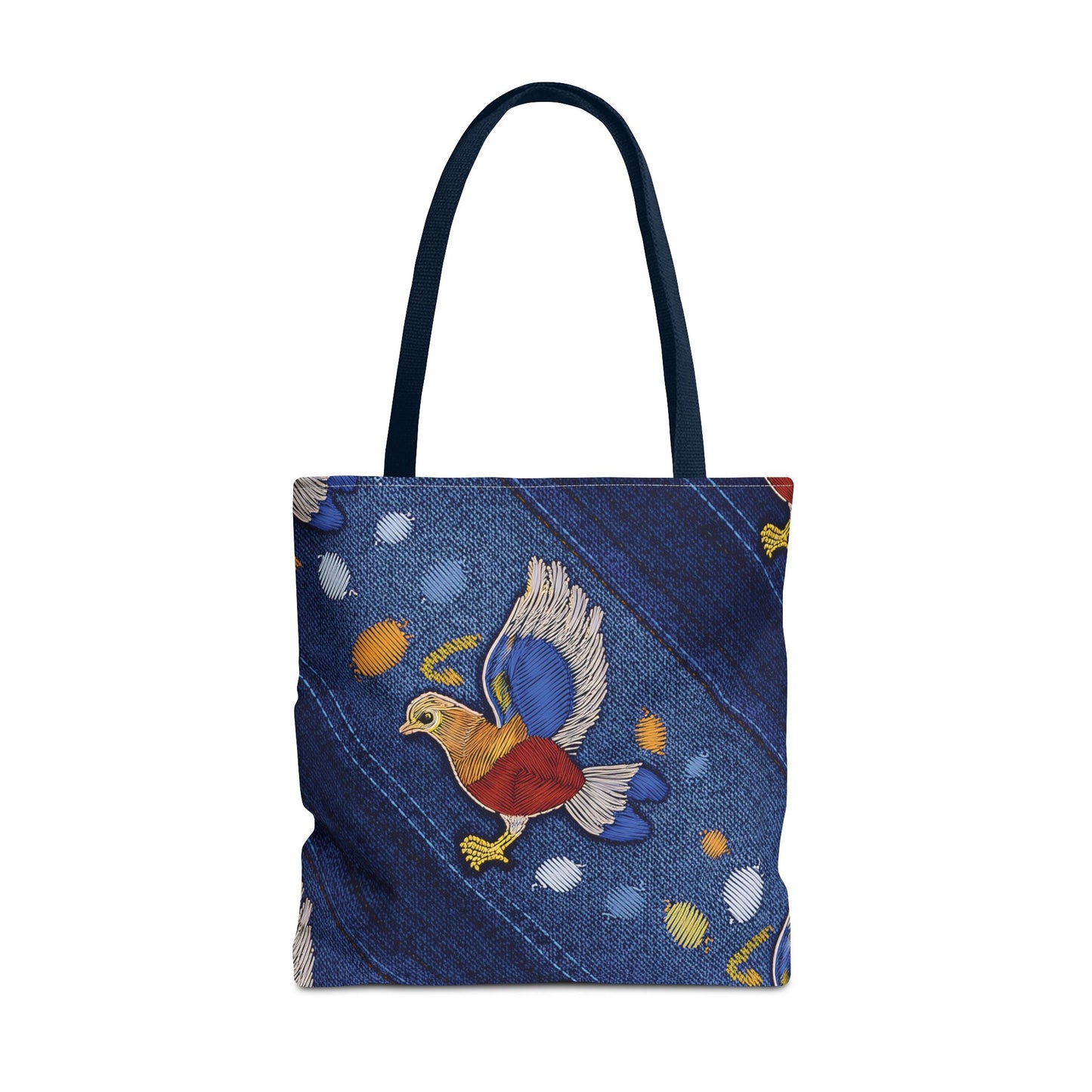 Denim Fabric Imitation Print Unisex Canvas Bag Poly Spun 3 Sizes Tote Bag 194