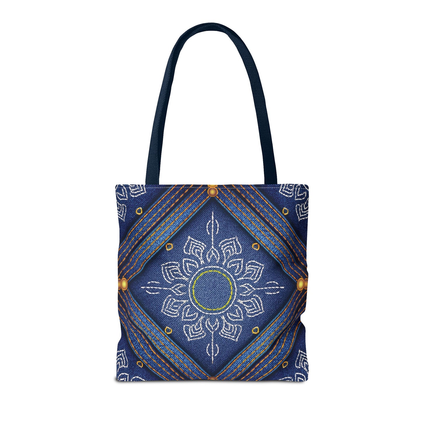 Diwali Graphic Denim Fabric Imitation Print Unisex Canvas Bag Poly Spun 3 Sizes Tote Bag 205-6
