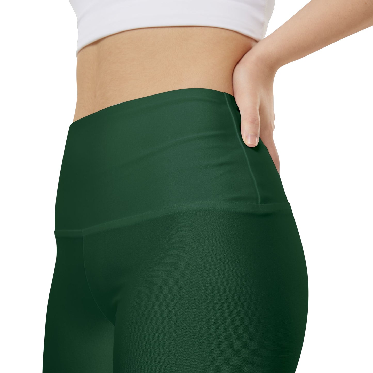 Dark Spruce Green Women's Forest Green High-Waist Workout Bike Shorts