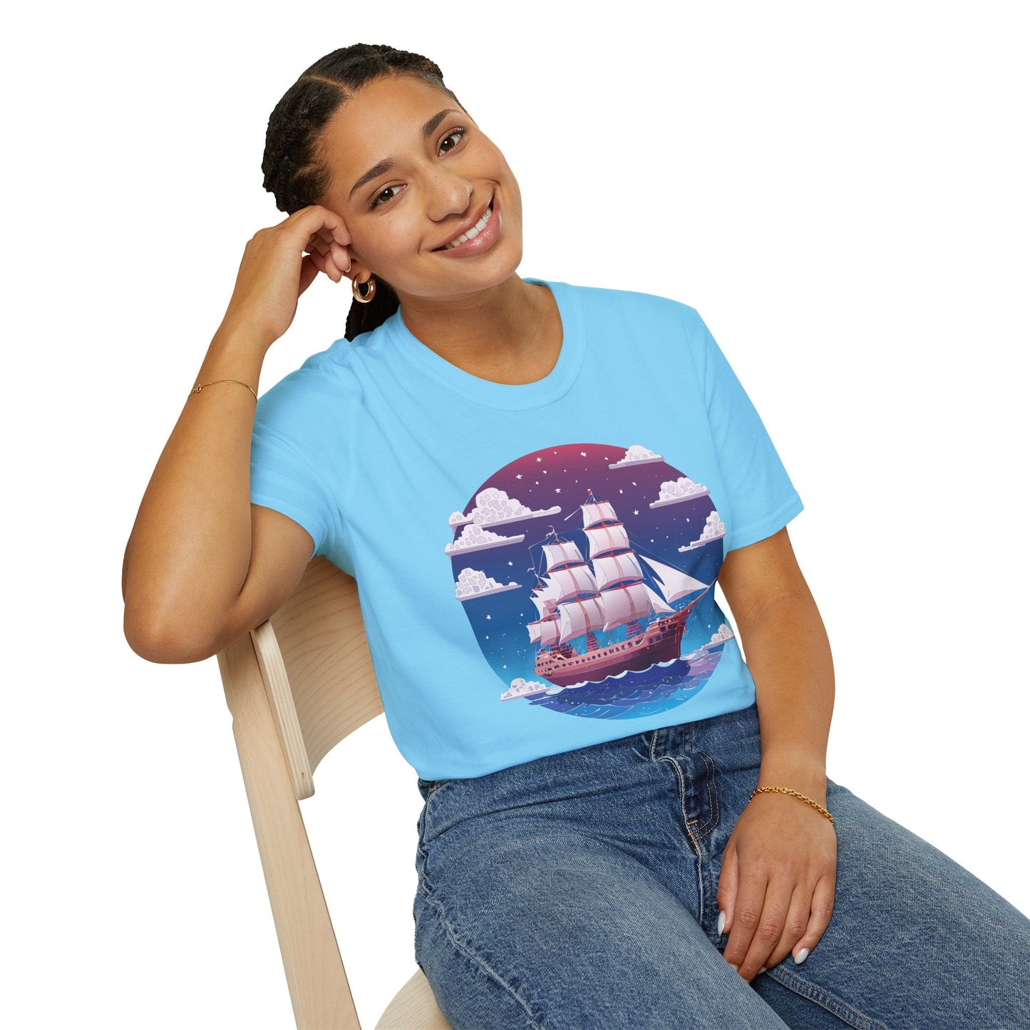 Ship T Shirt Frigate T Shirt Vessel Tee Shirt Unisex Softstyle 100 Percent Ring Spun Cotton
