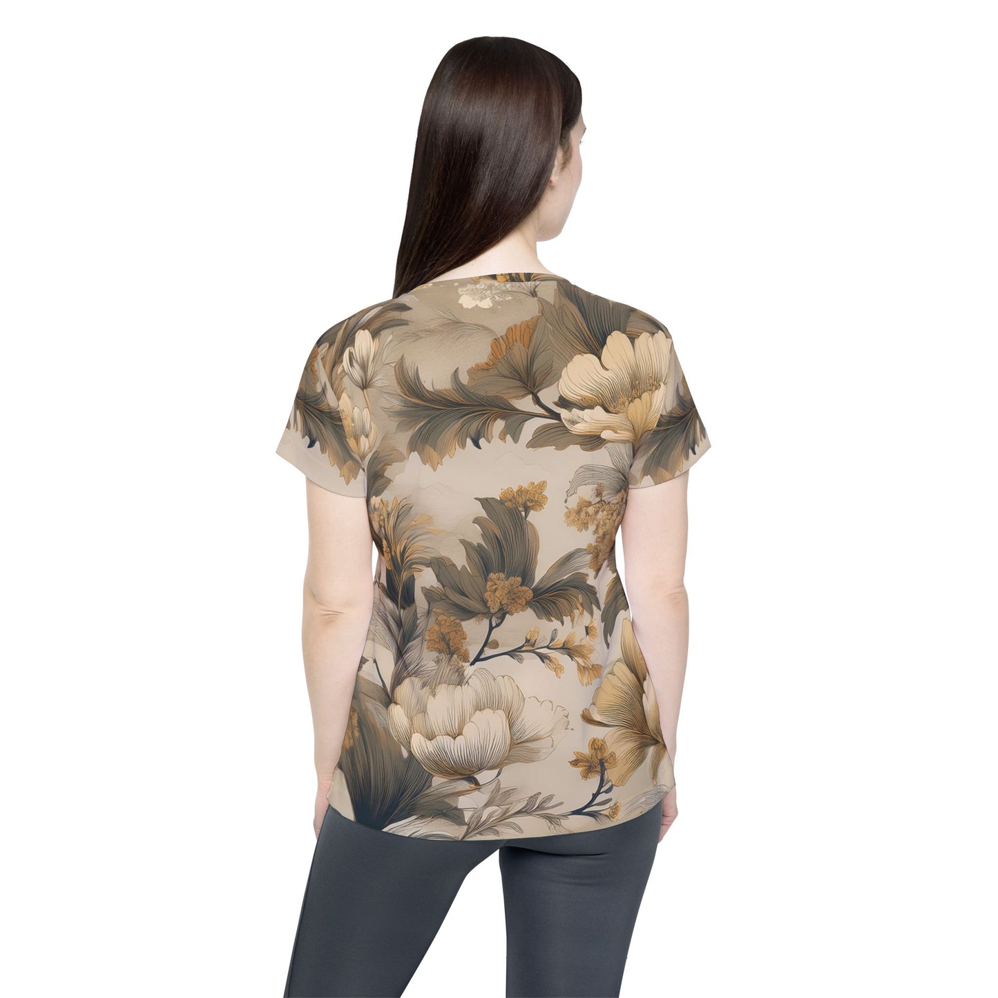 Women Poly Shirt with Floral Print F350