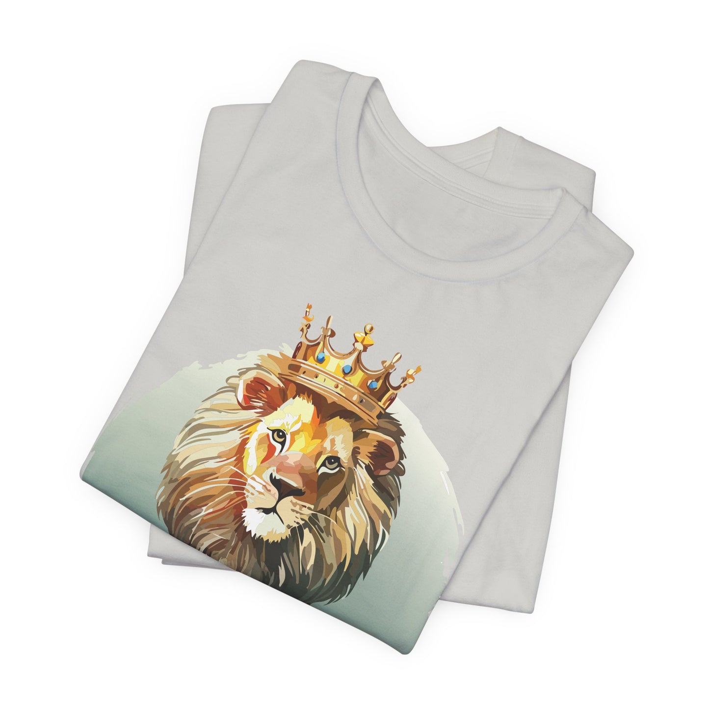 Regal Lion Short Sleeve Tee, Animal Shirt, Lion Tee, Unisex Top, Birthday Gift, Shirt with Animal design