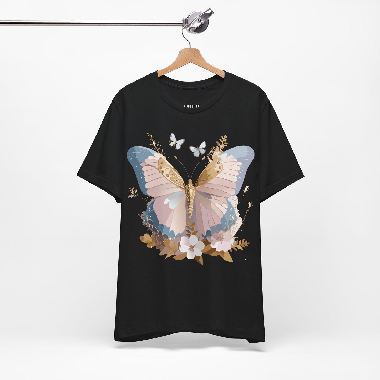 Butterfly Graphic Tee Unisex Short Sleeve Art Design By Adelpha