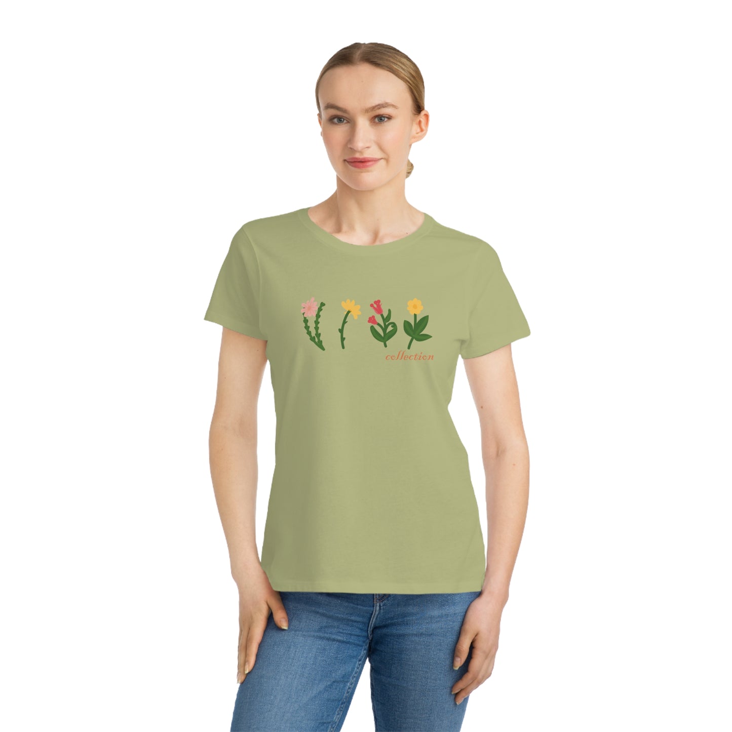 Organic Cotton Women T-Shirt with Floral print