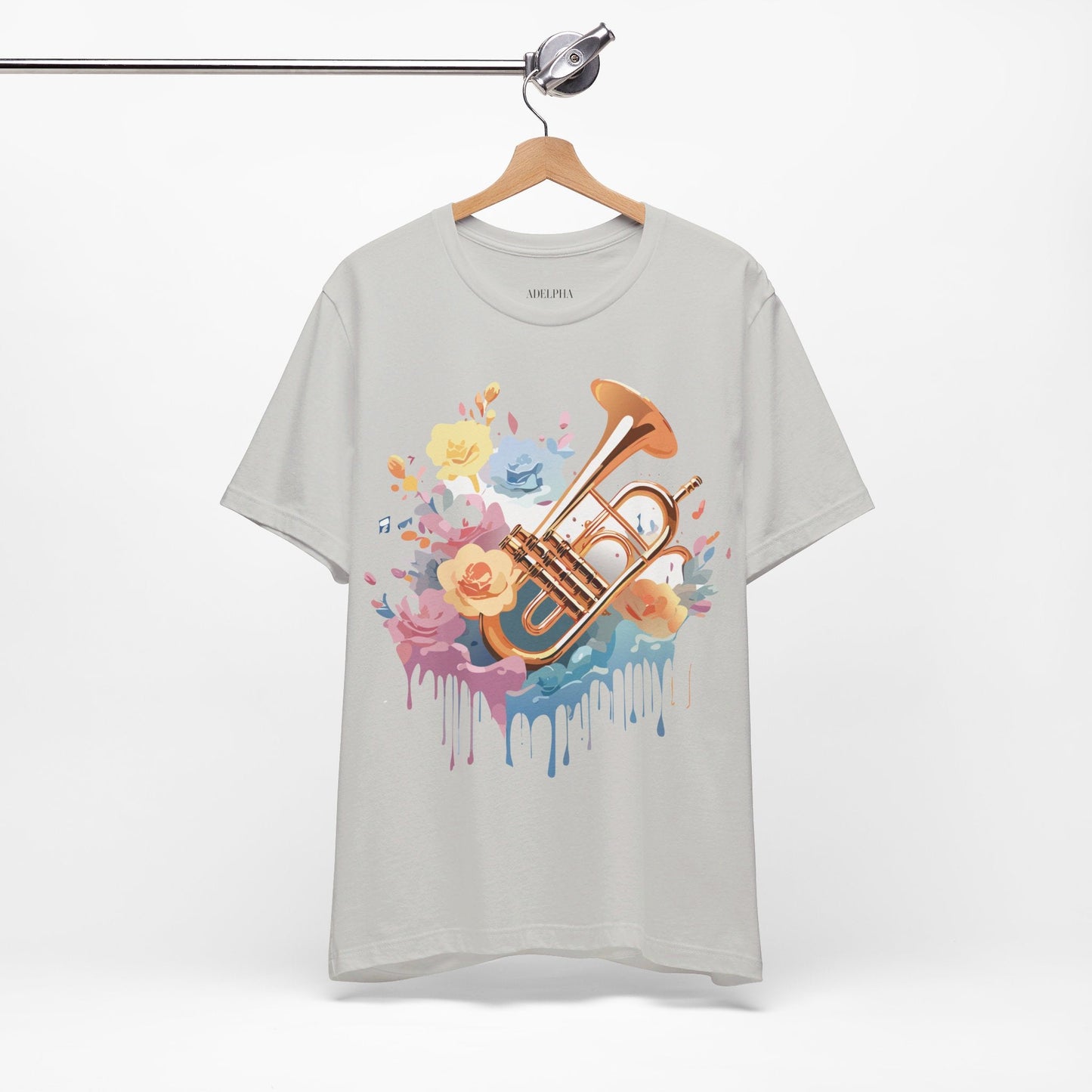 Music Graphic Unisex 100 Cotton Vintage Art with Musical Elements Tee 137