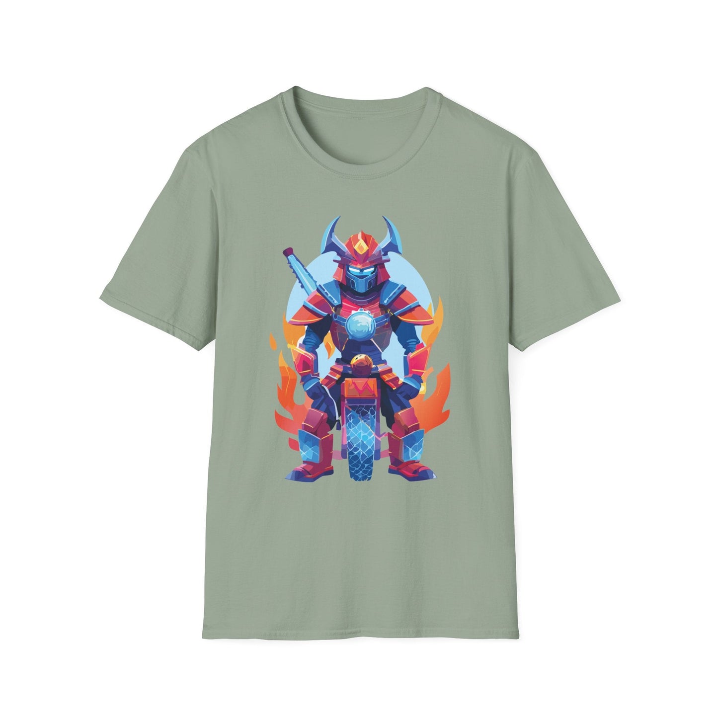 Samurai Shirt Unisex Gildan Softstyle 64000 Tee 100 Percent Ring Spun Cotton Comfort All Day Wear