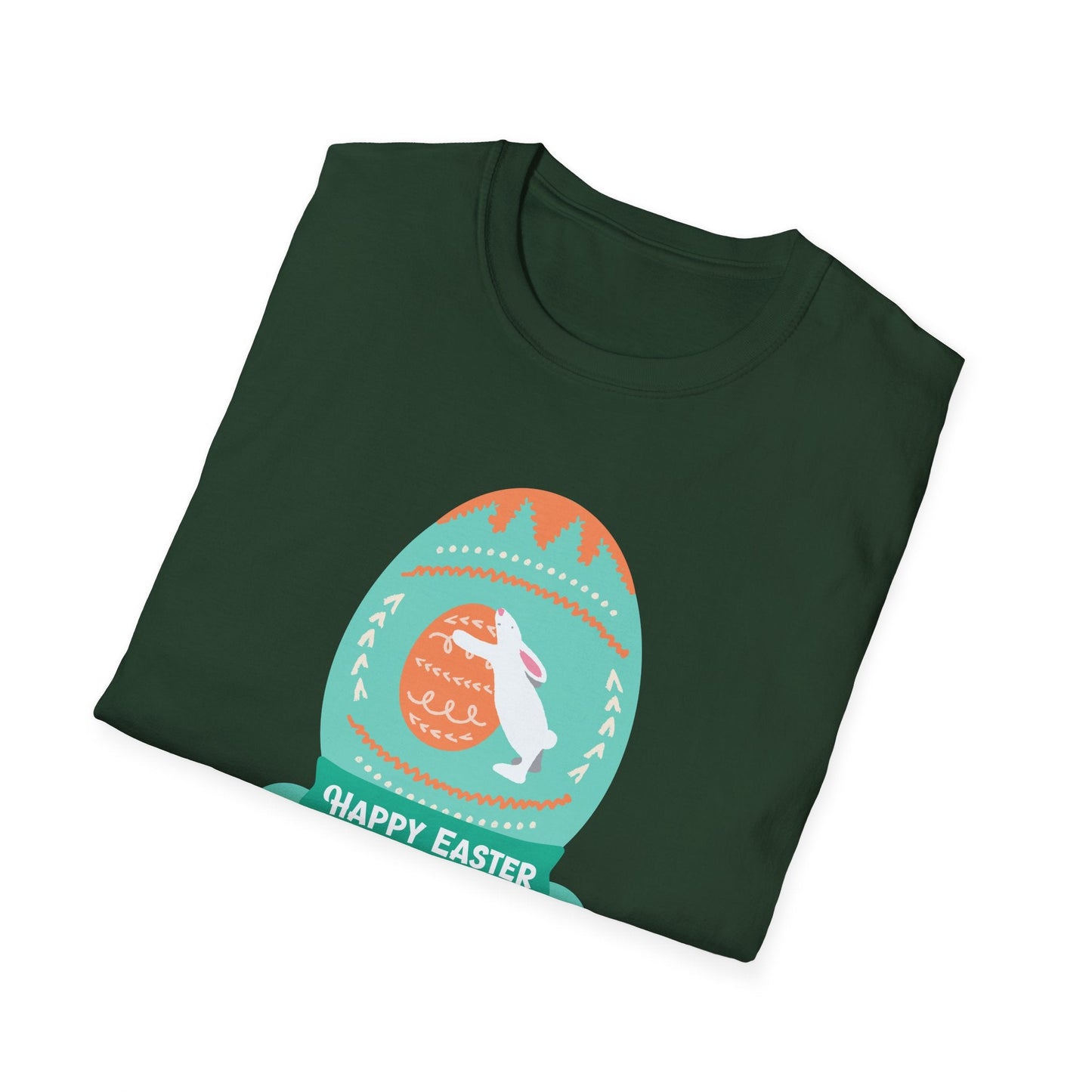 Easter Egg T Shirt Unisex Softstyle Tee With Easter Signature Design 100 Percent Ring Spun Cotton