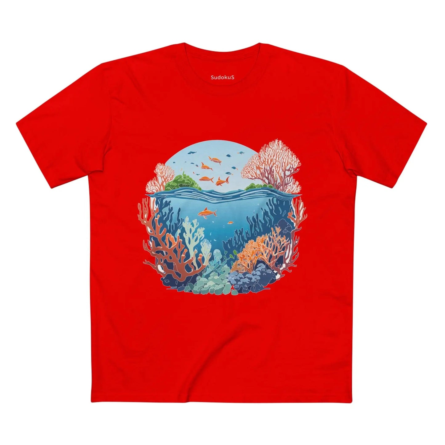 Ocean Coast Graphic Unisex 100 Cotton Staple Tee 2
