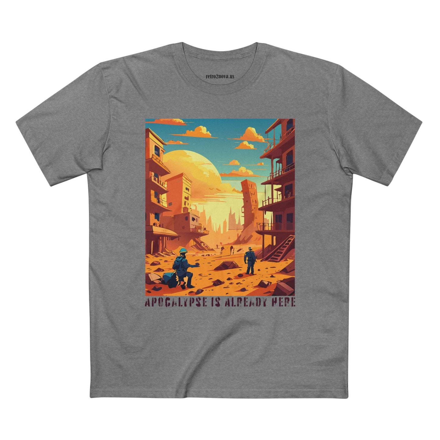 Cataclysm Doomsday Shirt Unisex Premium Cotton Tee With Original Art From Retro2Nova Art Collection