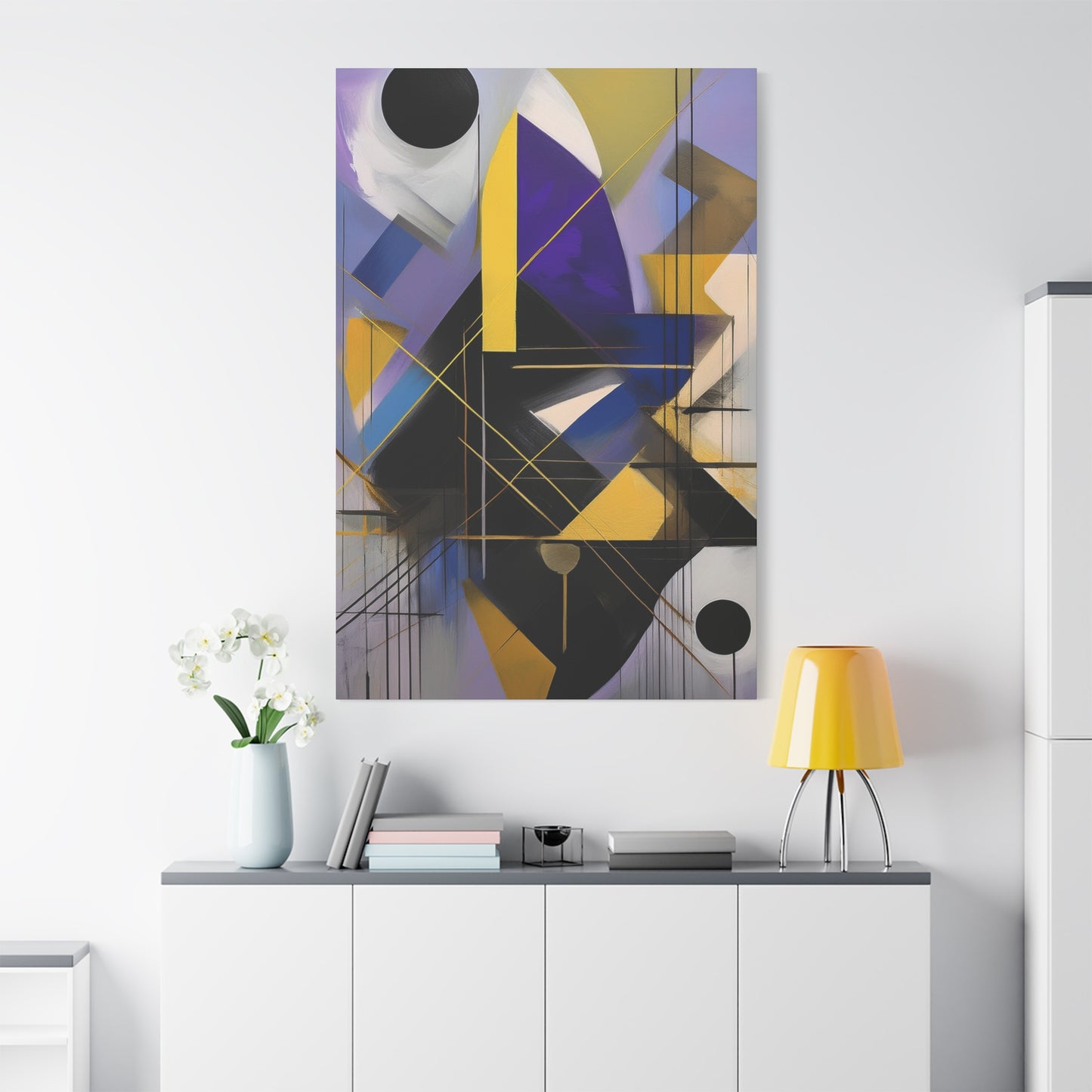 Purple Abstract Painting Print Canvas 20x24,20x30,24x30, 24x32,24x36,30x40, 32x48,36x48,40x60 Pine-Wood Inner Frame ABS-33
