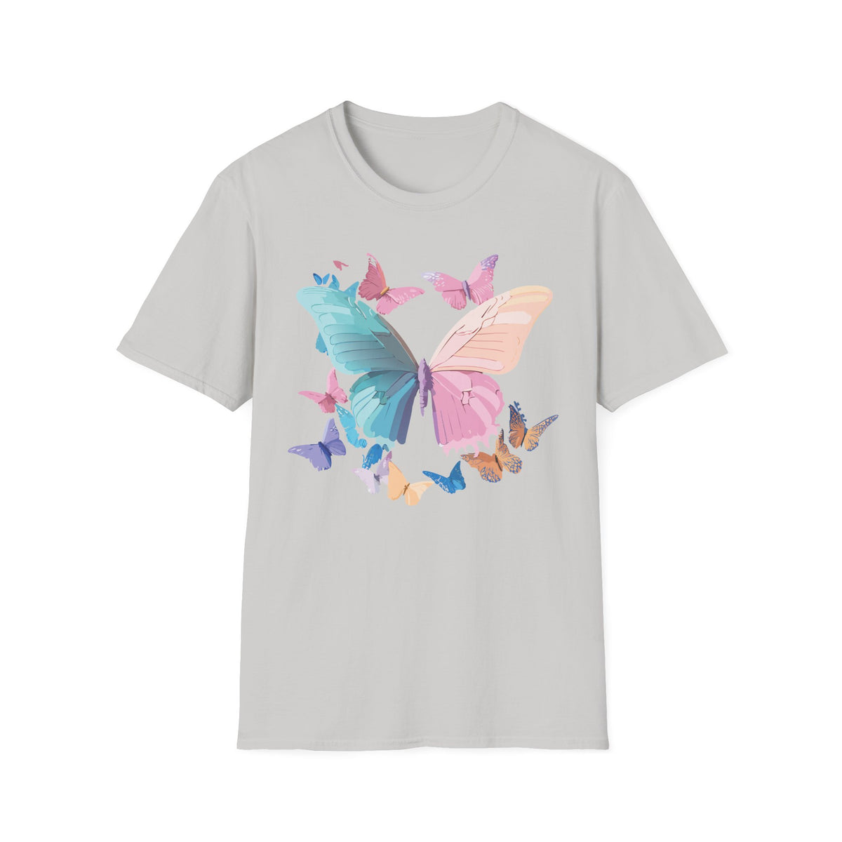 Colorful Butterfly Graphic Design Unisex 100 Cotton Gildan T-Shirt