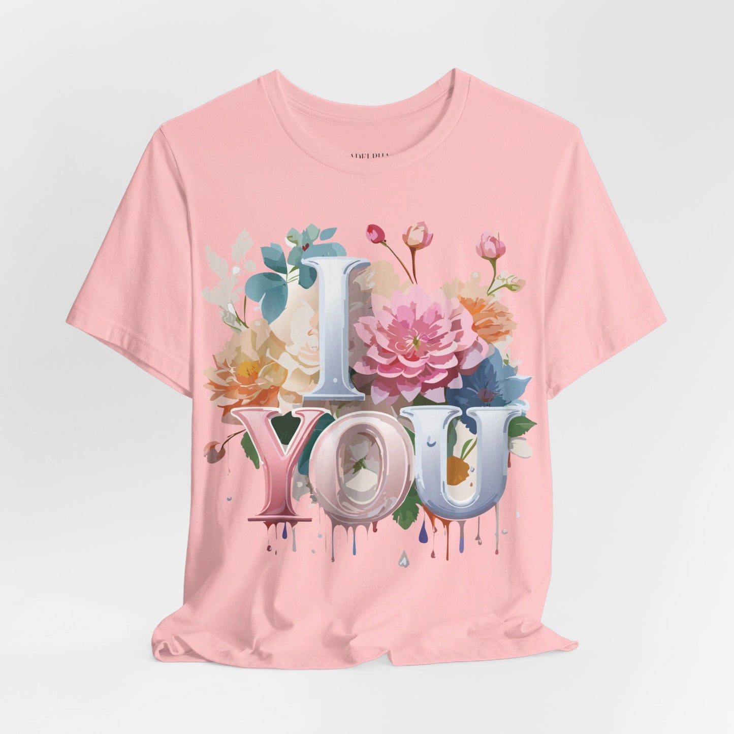 Valentine Day Graphic Unisex 100 Cotton Vintage Artwork with Love and Flower Design Tee 8