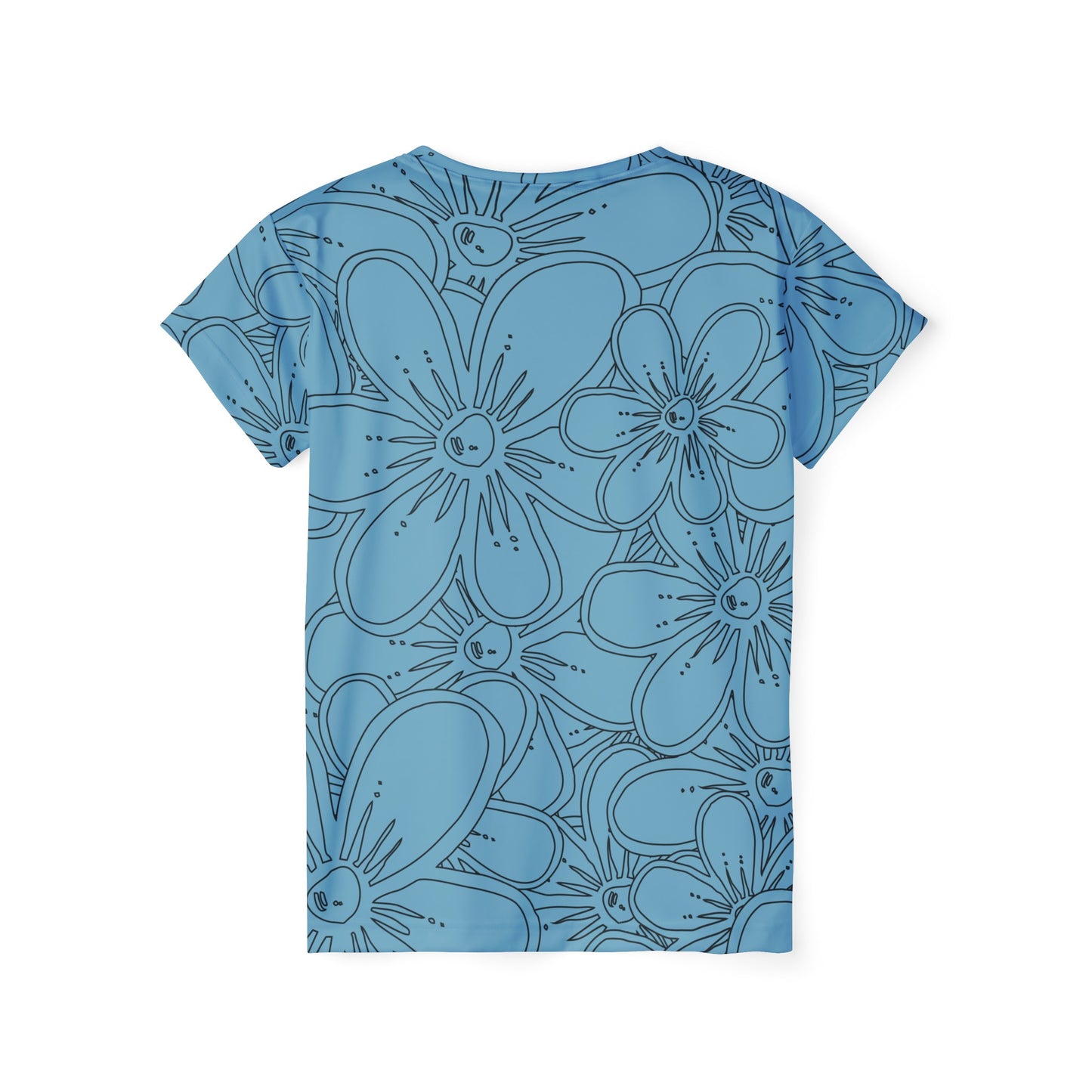 Camiseta de poliéster con estampados florales