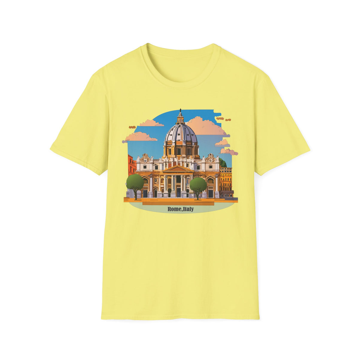 St. Peter's Basilica Illustration T-Shirt | Rome Landmark Tee