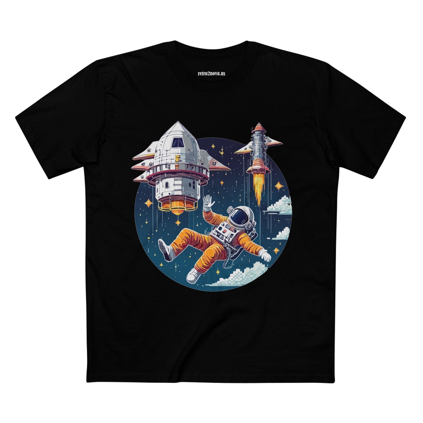 Cosmos Astronaut Shirt Unisex Premium Cotton Tee With Original Retro Art Design Collection