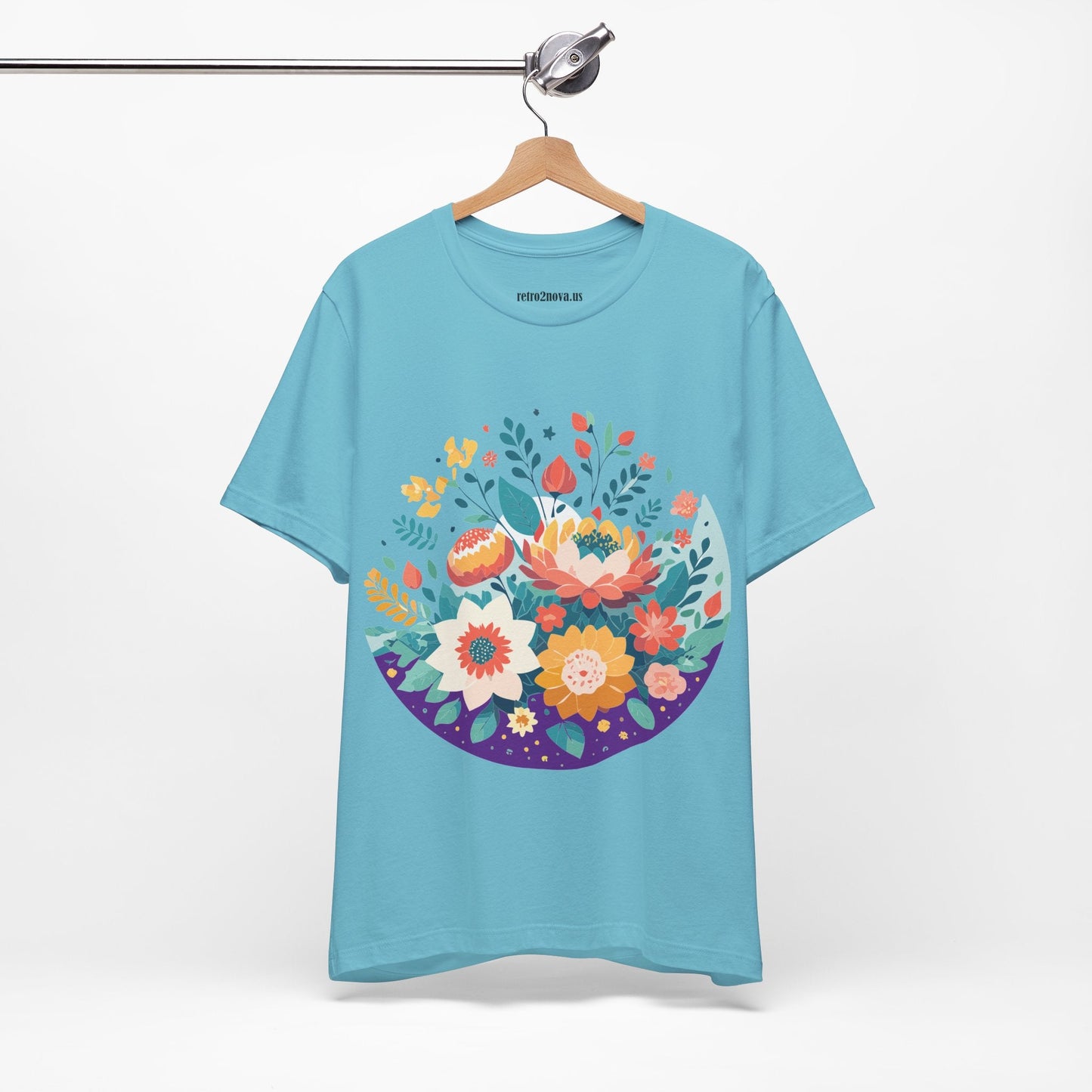 Flowers Shirt Floral Shirt Unisex Jersey Short Sleeve Tee Breathable Fabric Free Shipping