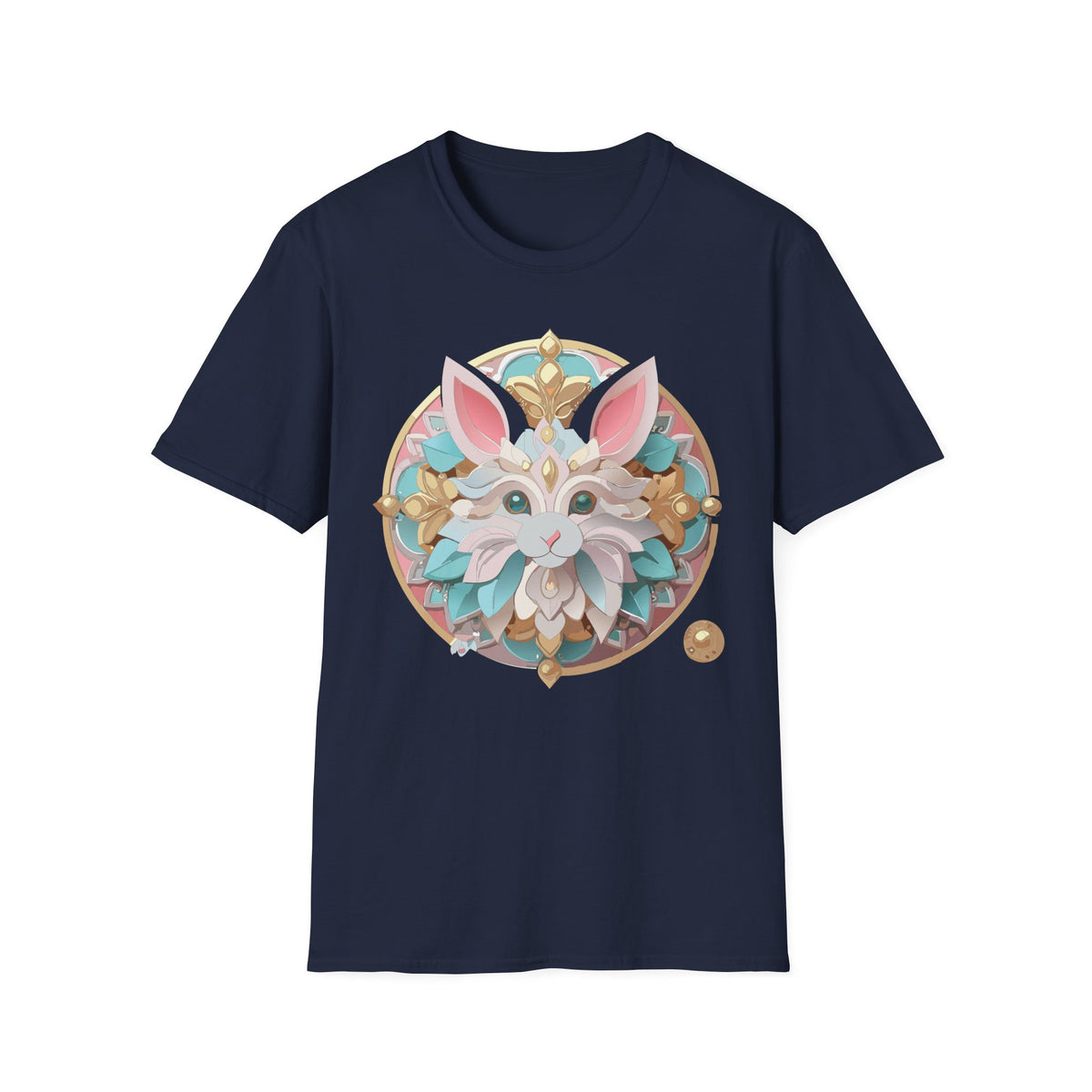 Ornate Floral Fox Mask T-Shirt | Pastel Mandala Animal Art