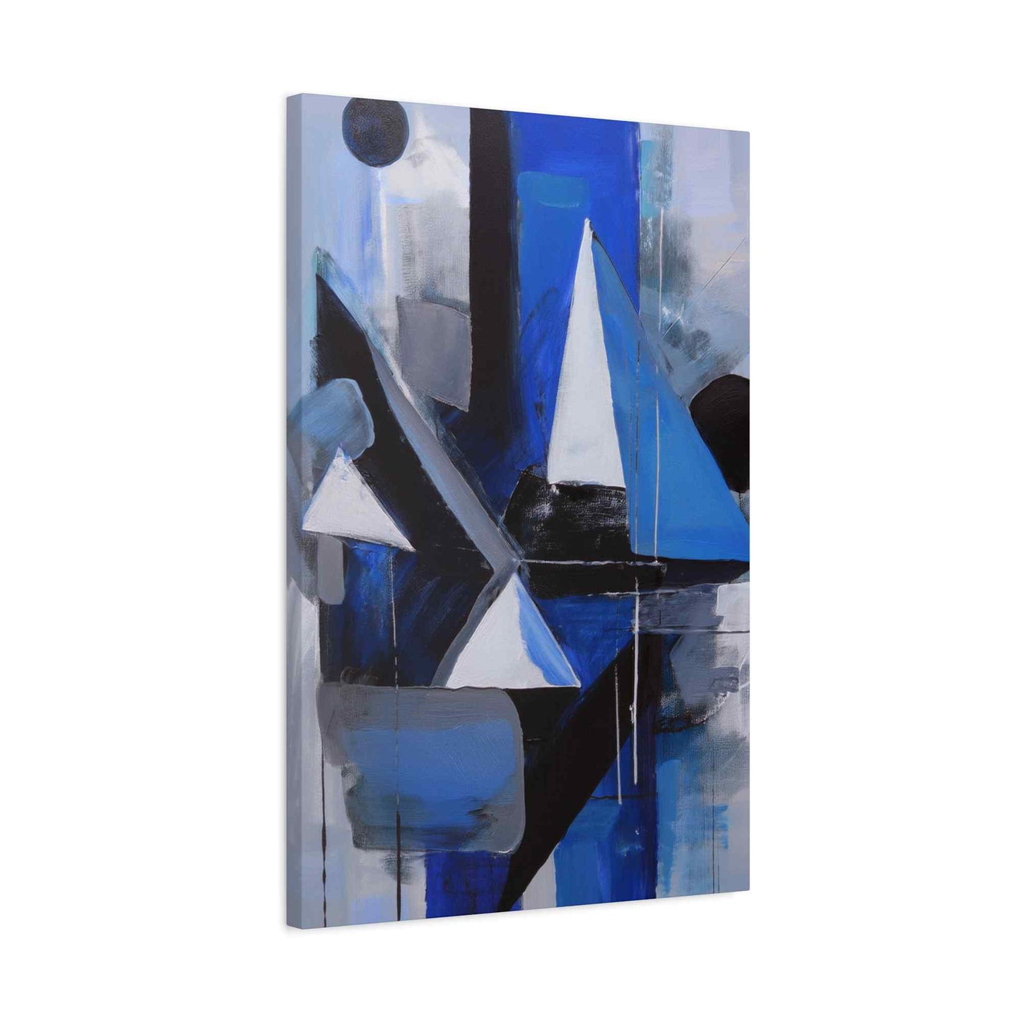 Blue Abstract Painting Print Canvas 20x24,20x30,24x30, 24x32,24x36,30x40, 32x48,36x48,40x60 Pine-Wood Inner Frame ABS-26