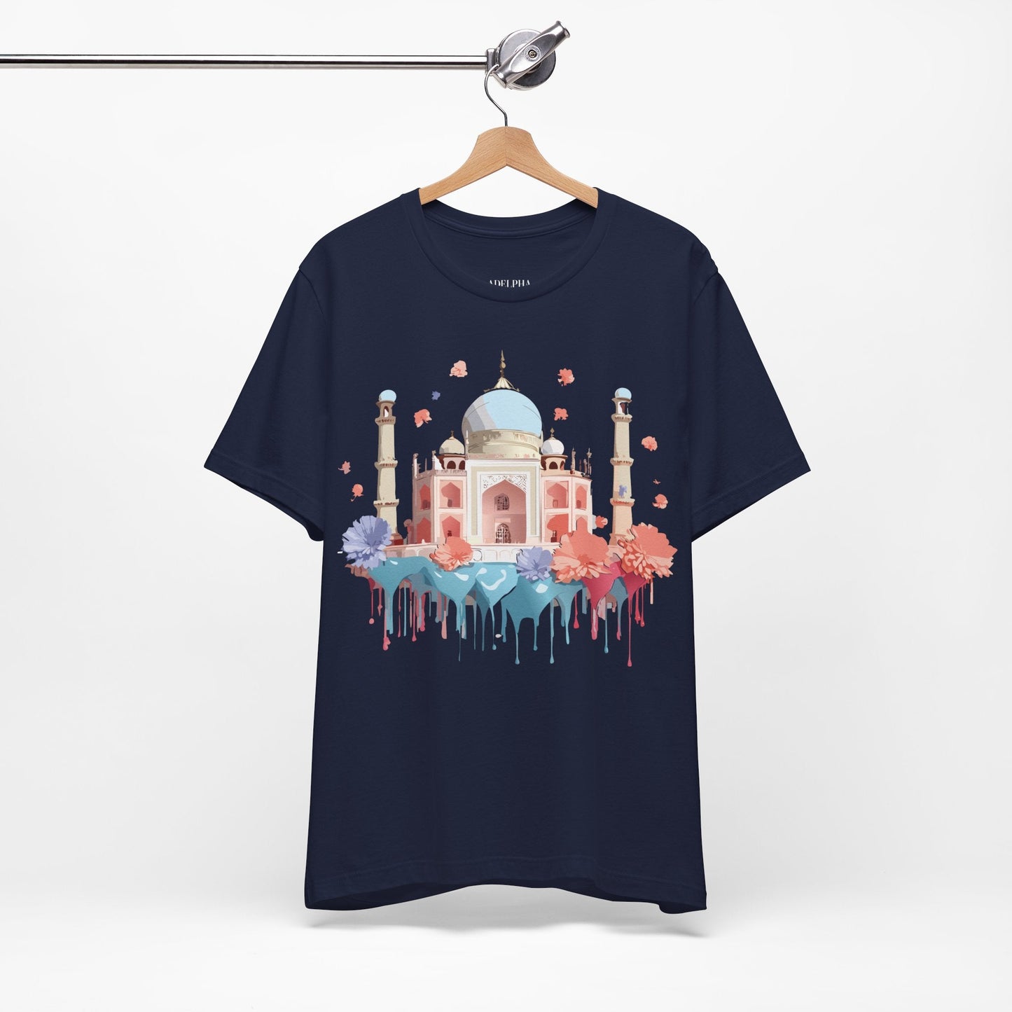 Taj Mahal Graphic Tee Unisex Short Sleeve Shirt By Adelpha Vintage Inspired Artwork