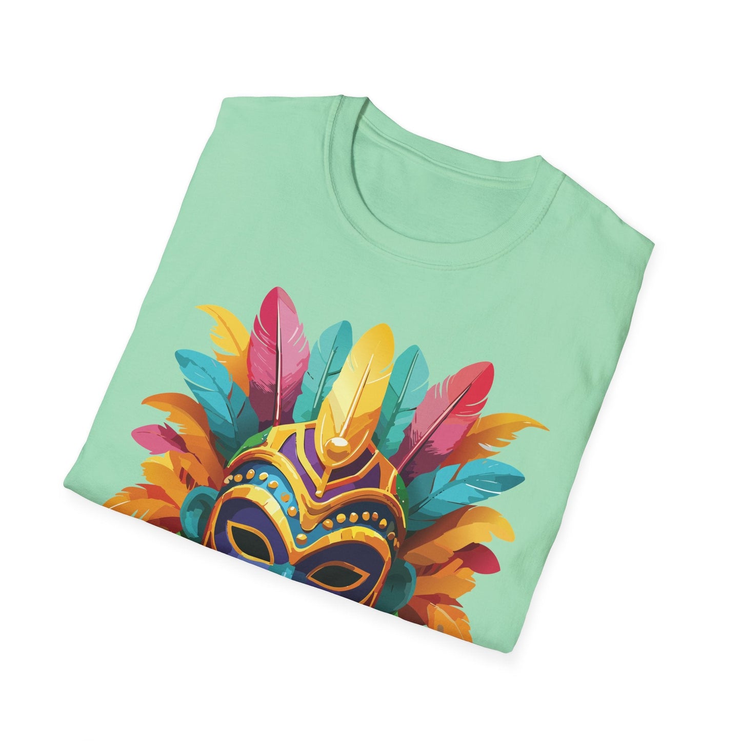 Mask Tee Shirt Unisex Masquerade Design Gildan Softstyle 64000 100 Percent Ring Spun Cotton Tee