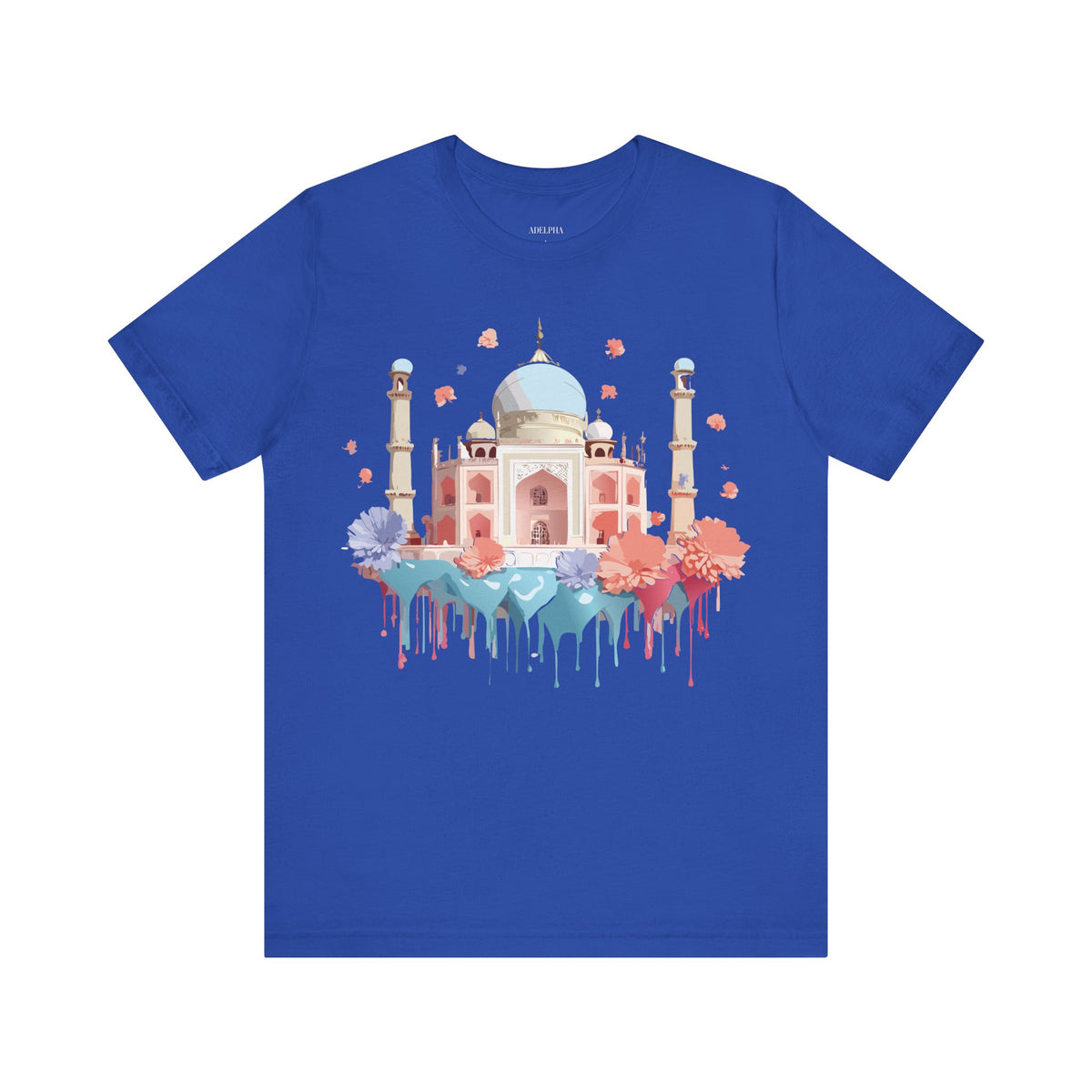 Graphic Unisex Cotton Bella+Canvas Tee Shirt with Taj Mahal