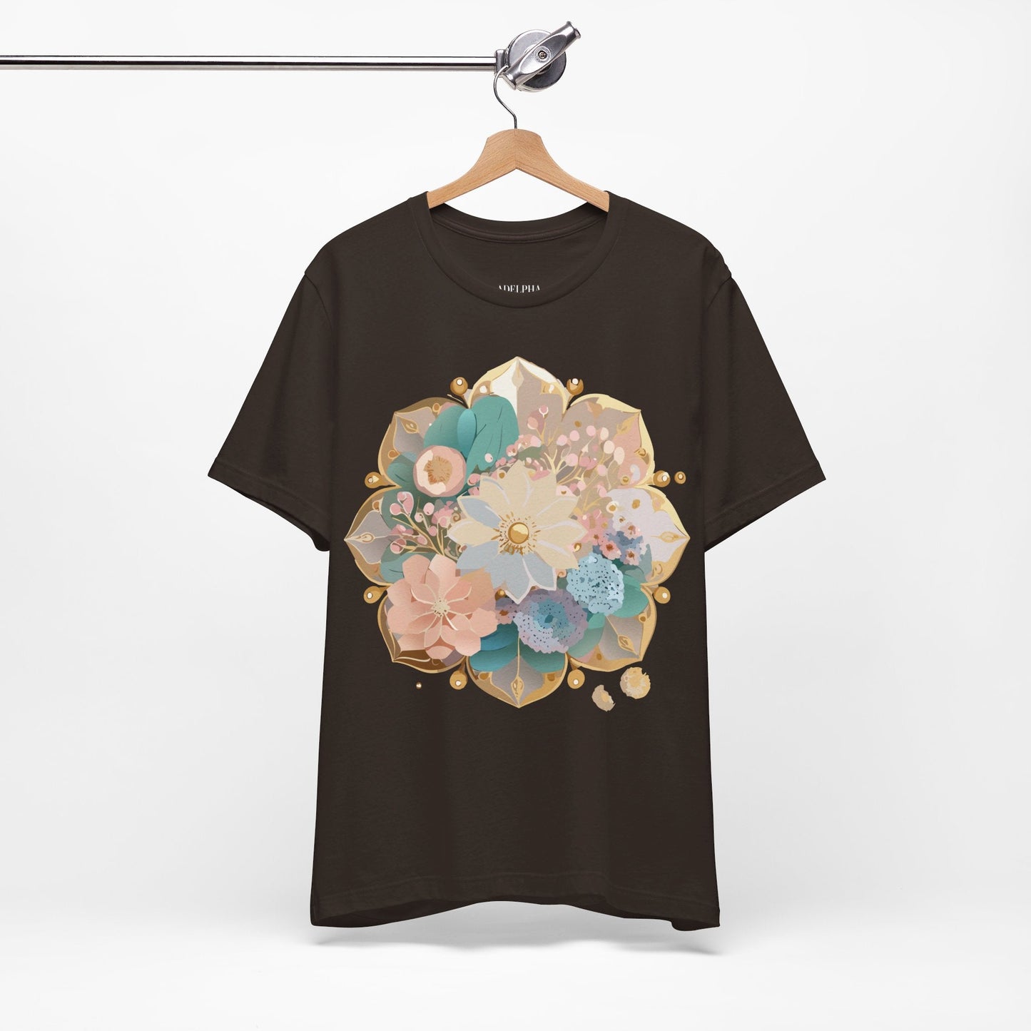 Mandala Graphic Unisex 100 Cotton Vintage Floral Artwork Tee 14