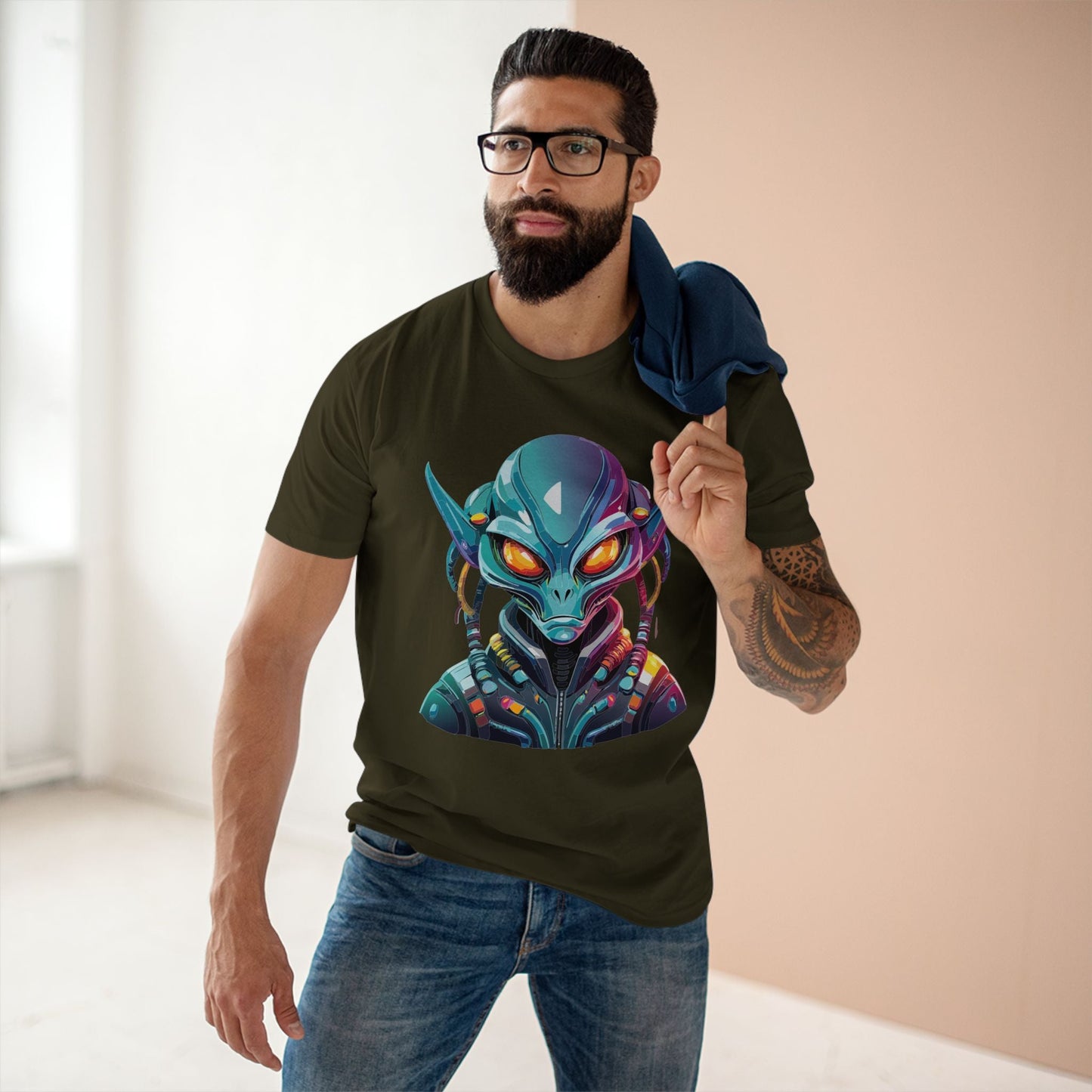 Aliens Graphic Unisex 100 Cotton Staple Tee 10
