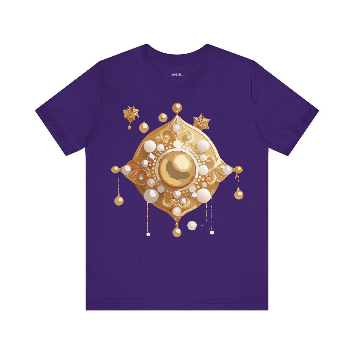 Jewelry Graphic Unisex Cotton Bella+Canvas Tee with Gemstones Art Design m53