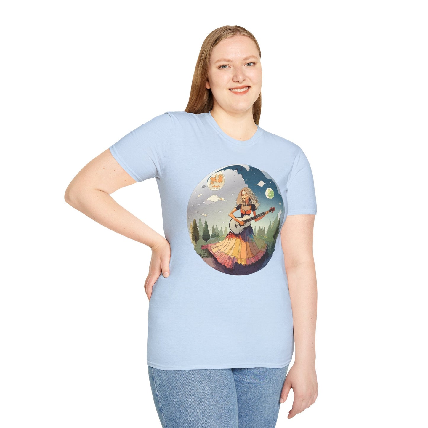Womens Graphic T Shirts Art Design Tee Softstyle 64000 Ring Spun Cotton Comfort Everyday