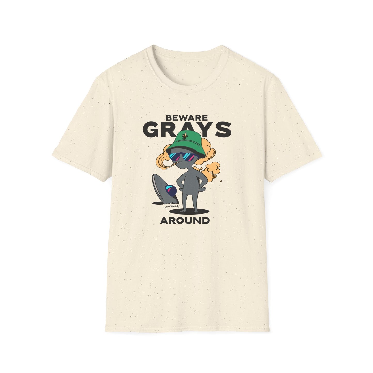Funny Aliens UFO Graphic Unisex Cotton T-Shirt  18