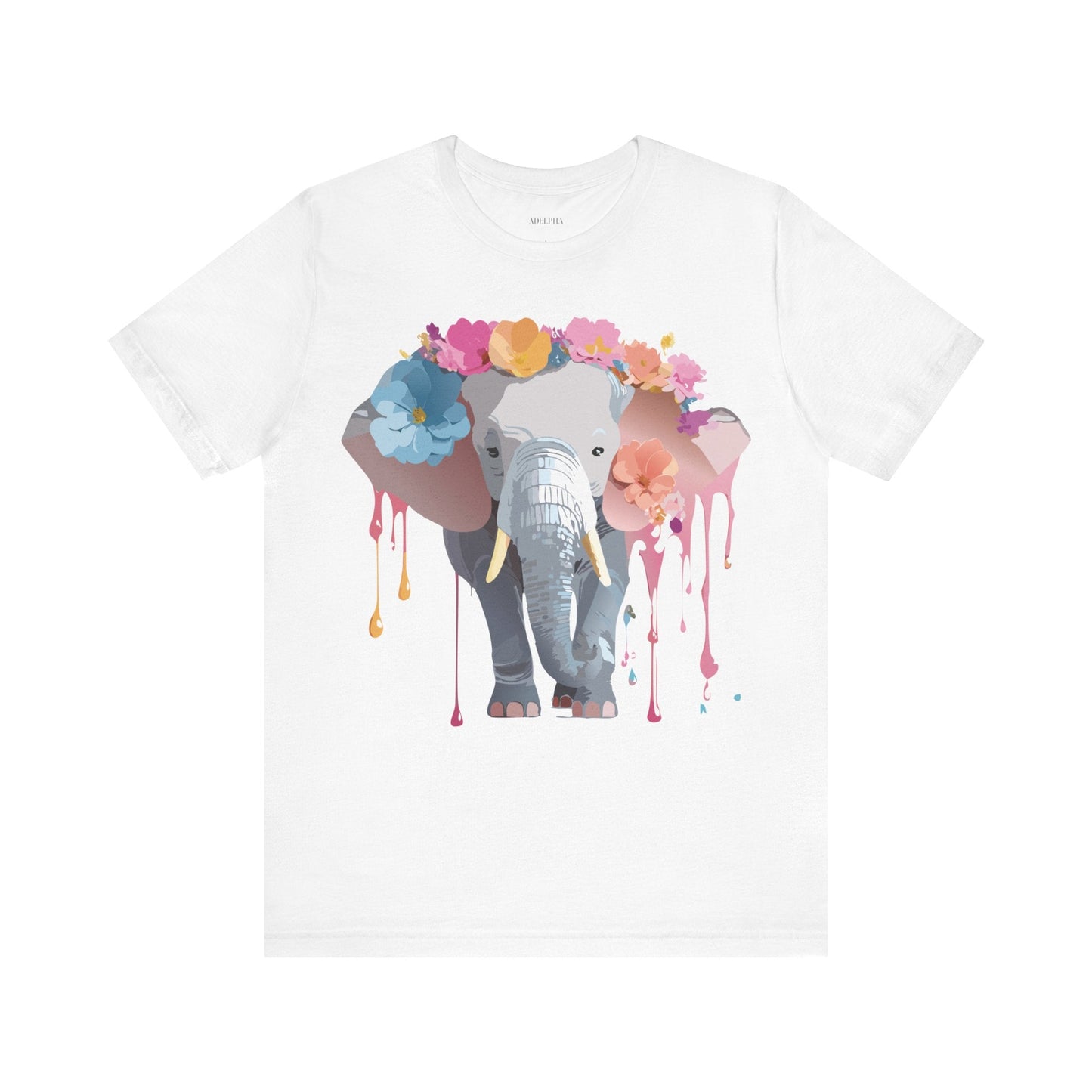 Adelpha Elephant Graphic Tee Unisex Short Sleeve Jersey Shirt With Vintage Artwork