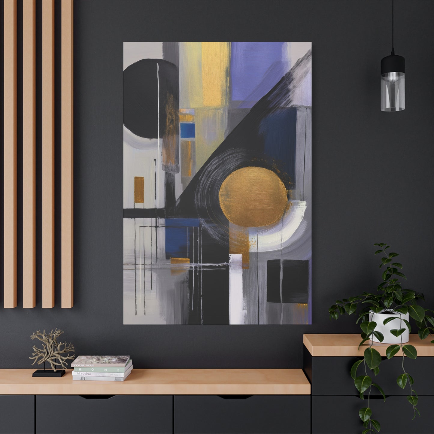 Purple Abstract Painting Print Canvas 20x24,20x30,24x30, 24x32,24x36,30x40, 32x48,36x48,40x60 Pine-Wood Inner Frame ABS-32