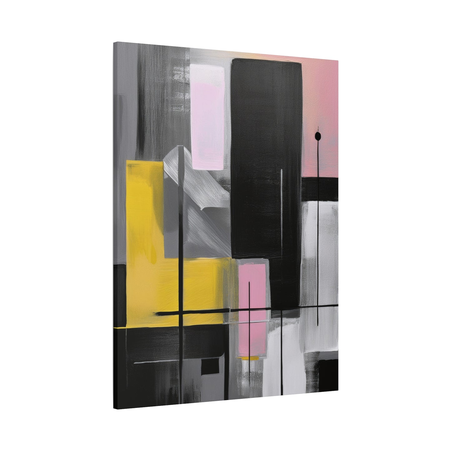 Abstract Geometric Painting Print Canvas 20x24,20x30,24x30 24x32,24x36,30x40 32x48,36x48,40x60 Pine-Wood Inner Frame ABS-39