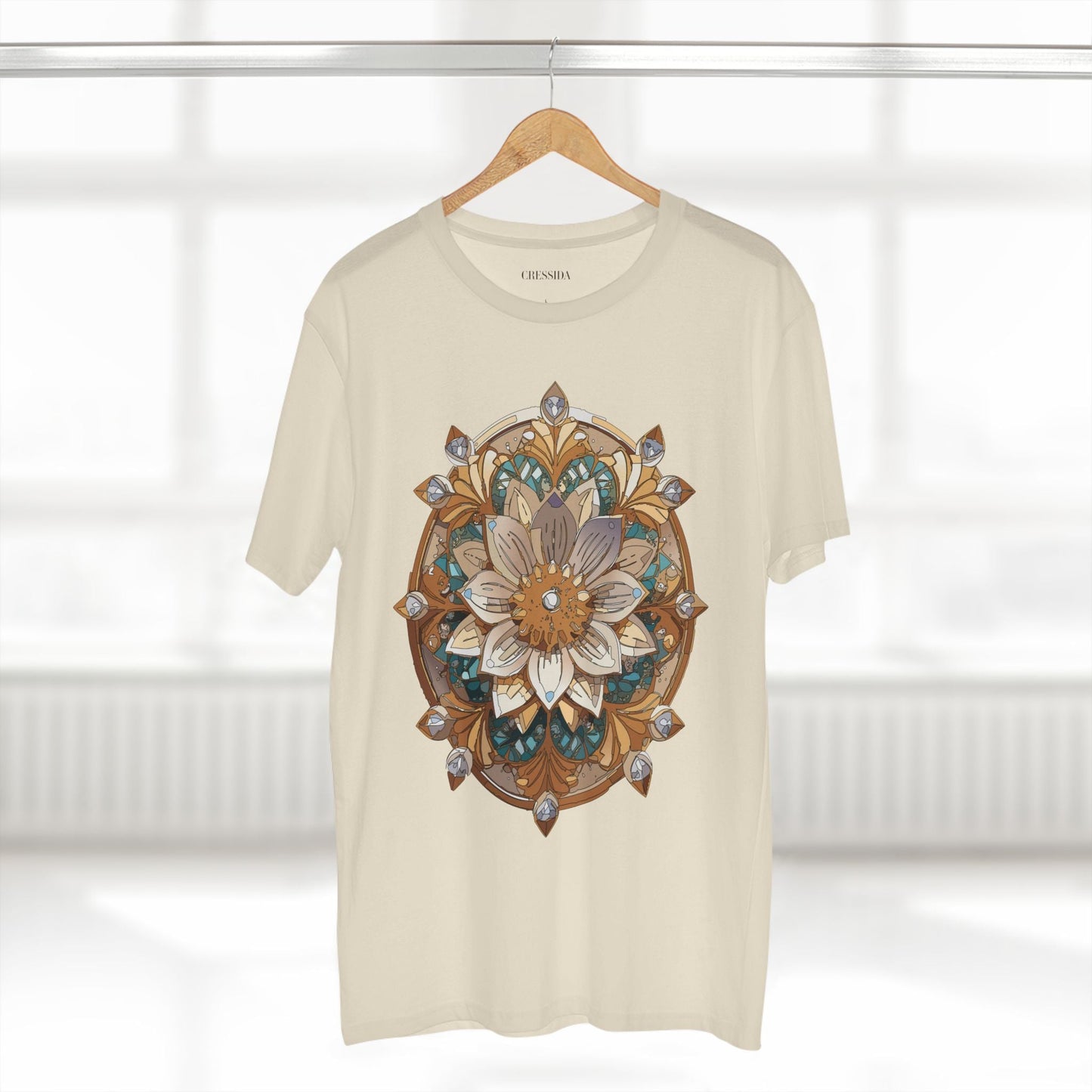 Floral Graphic T-Shirt Unisex 100 Cotton Art Design with Antique Flowers Tee 16