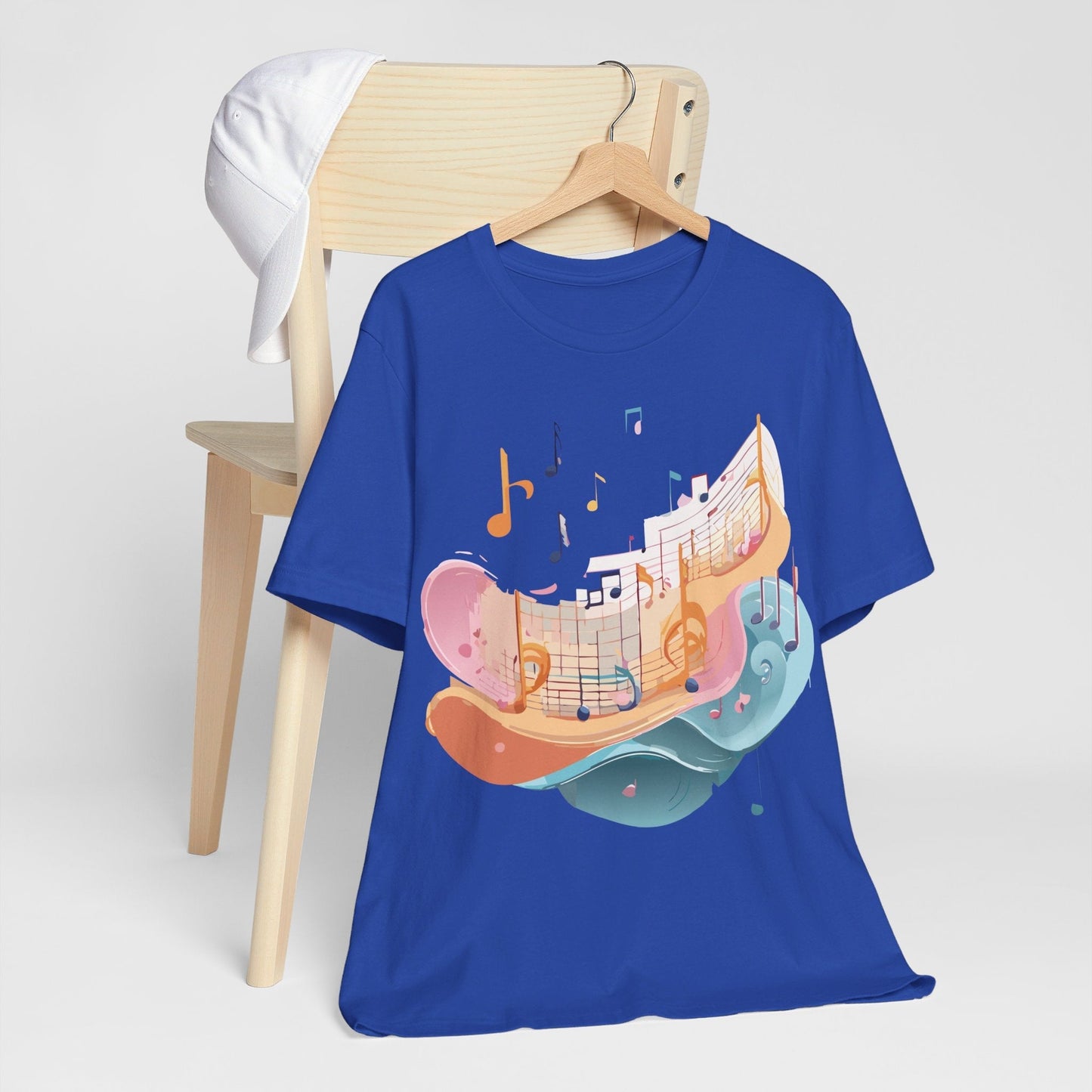 Music Graphic Unisex 100 Cotton Vintage Art with Musical Elements Tee 27