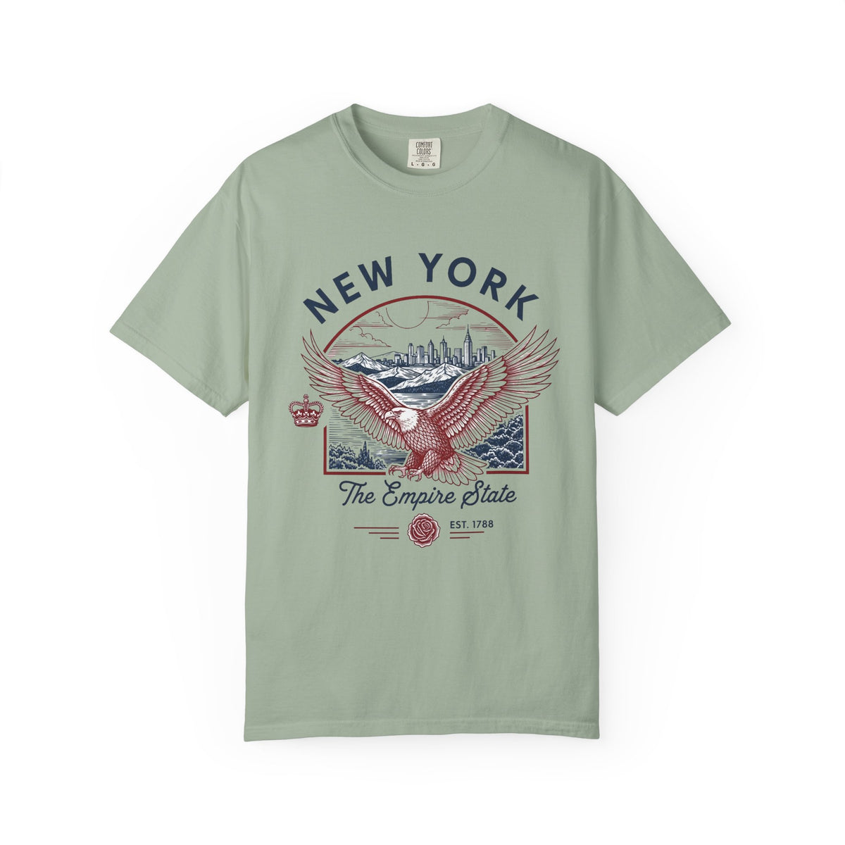 New York State Vintage Travel Tourist Graphic Gift Tee Unisex 100 Cotton Comfort Colors T-Shirt