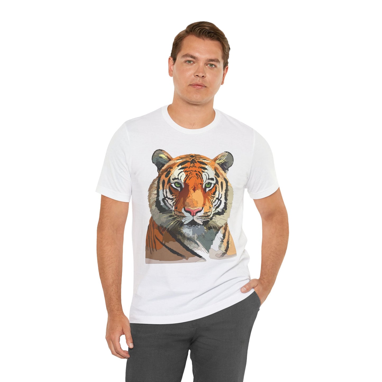Unisex Animal Graphic Tee Shirt With Wildlife Art Design For Everyday Comfort Gildan 64000