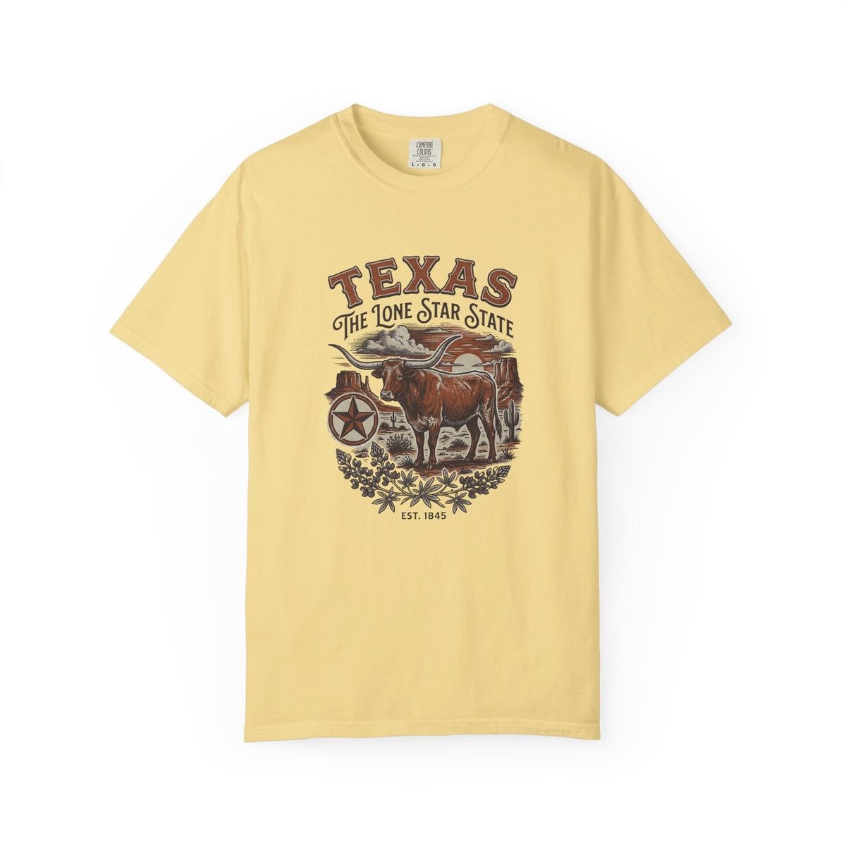 Texas State Vintage Travel Tourist Graphic Tee Unisex 100 Cotton Comfort Colors T-Shirt