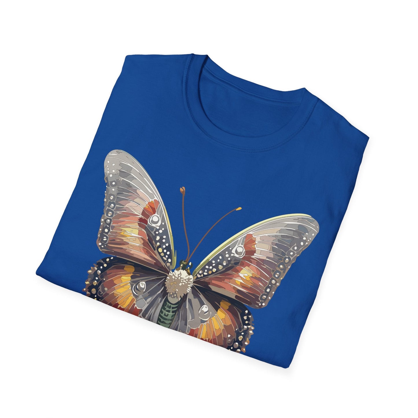 Butterfly Shirt Unisex Lightweight 100 Cotton Gildan Softstyle 64000 Tee Monarch Butterfly Design