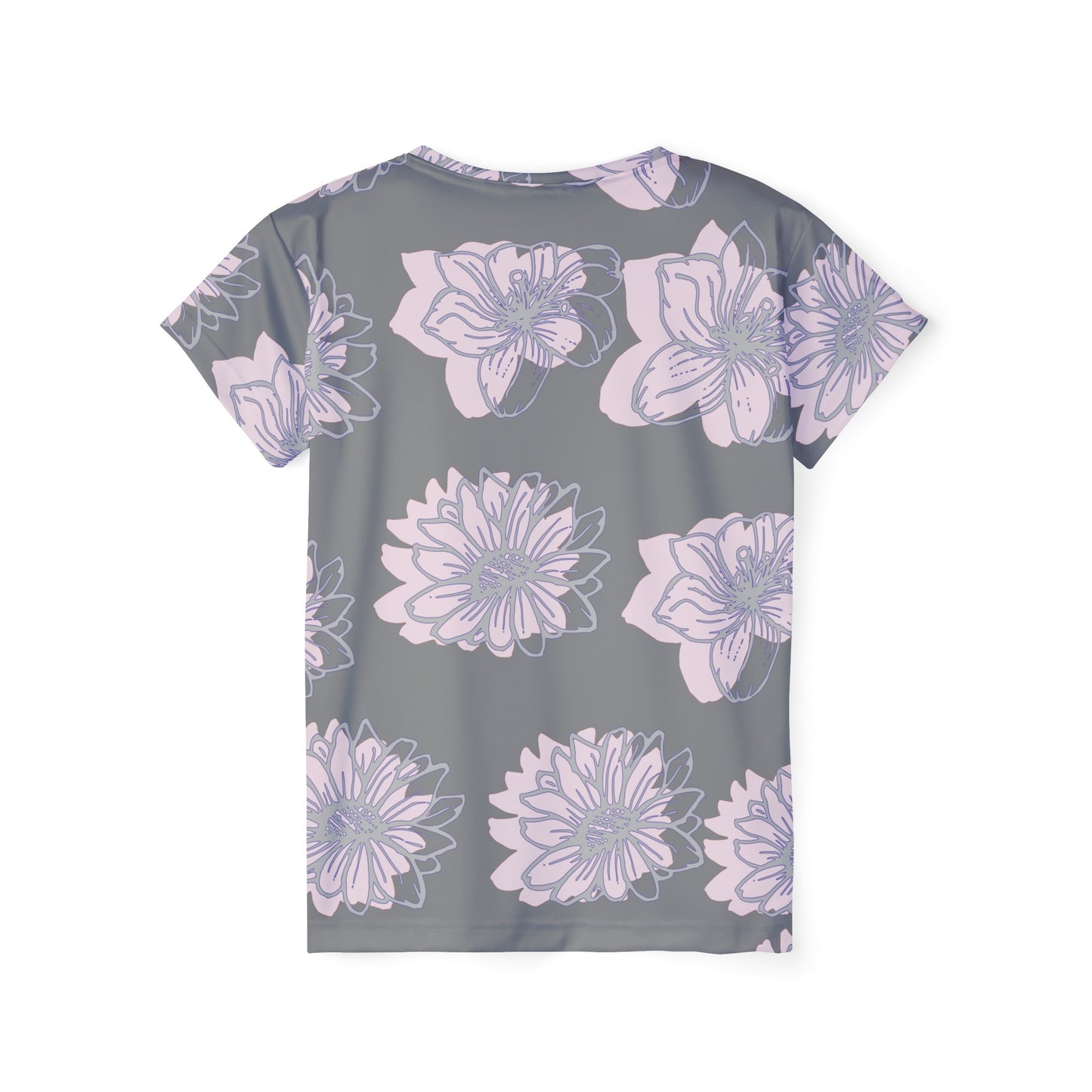 Poly Jersey Tee Shirt with floral prints