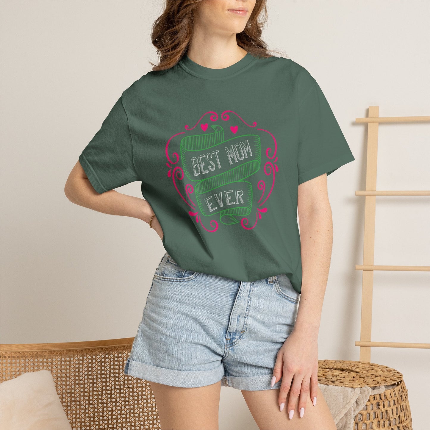 Mom T-shirt Mother Day Mama Tee Unisex Comfort Colors Garment-Dyed Cotton h64
