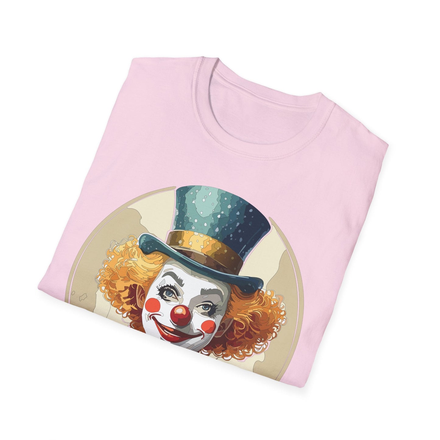 Clown Shirt Unisex T Shirt With Clown Circus Theme Funny Man Shirt Gildan Softstyle 64000