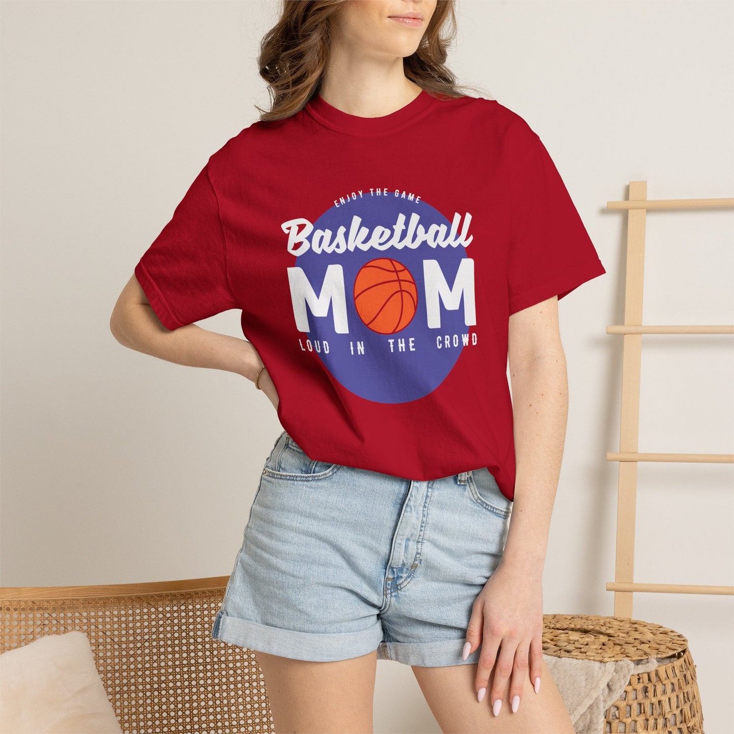 Basketball Mom T-shirt Mother's Day Mama Tee Unisex Comfort Colors Garment-Dyed Cotton h31