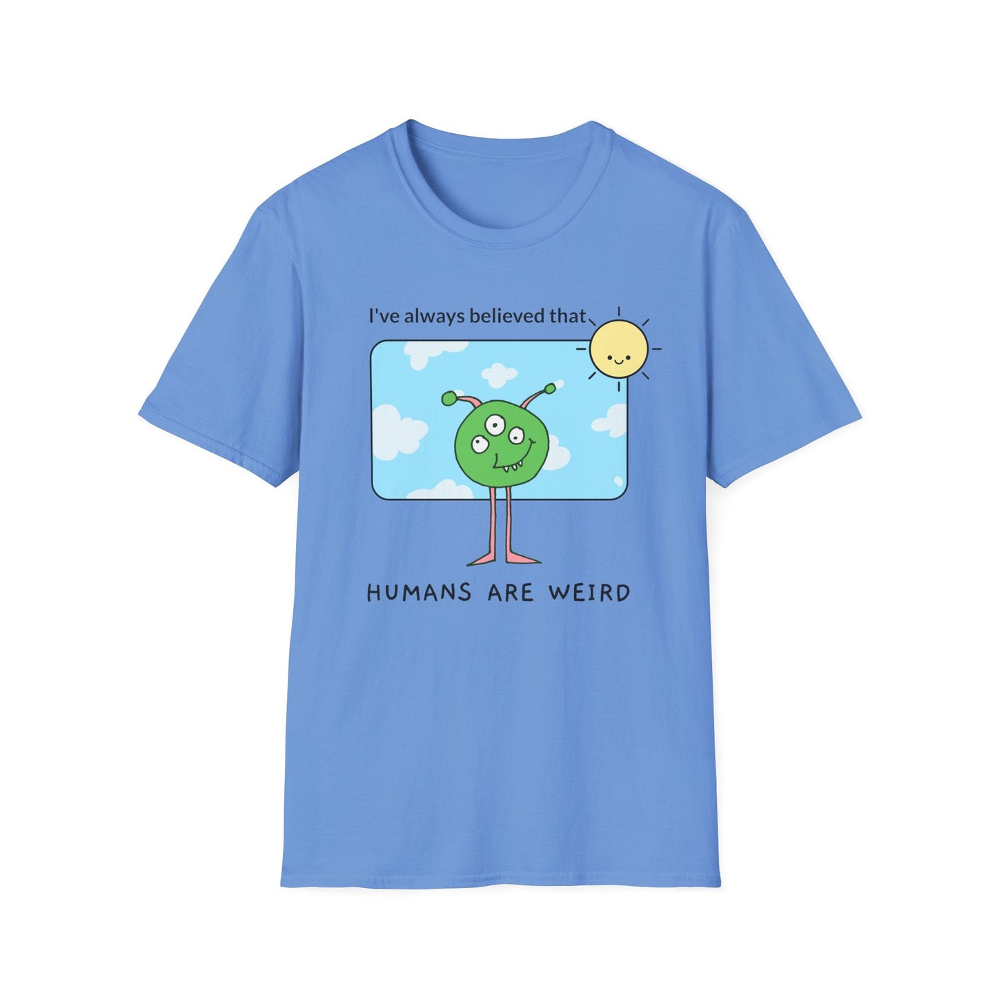 Alien Cartoon Humans Are Weird TShirt