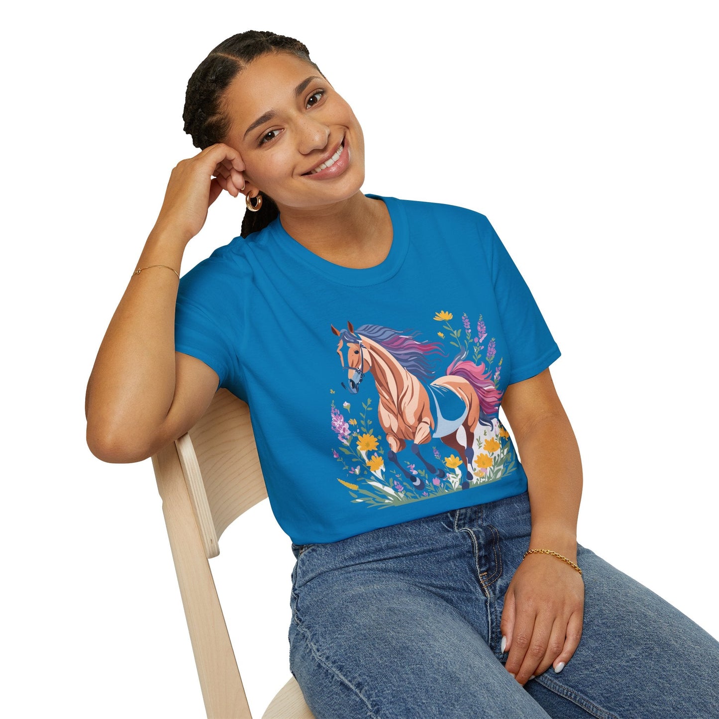 Horse Shirt Unisex Softstyle 64000 Cotton Tee Gildan 100 Percent Ring Spun