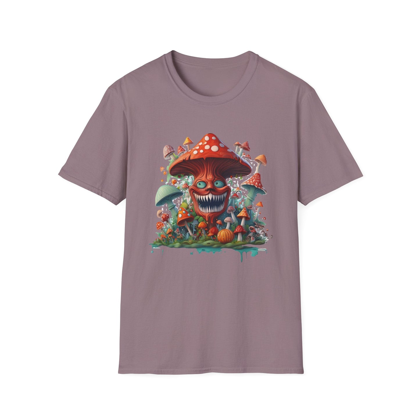 Unisex Mashroom Tee Shirt With Funny Mashroom Design Fungus Humor Softstyle Cotton