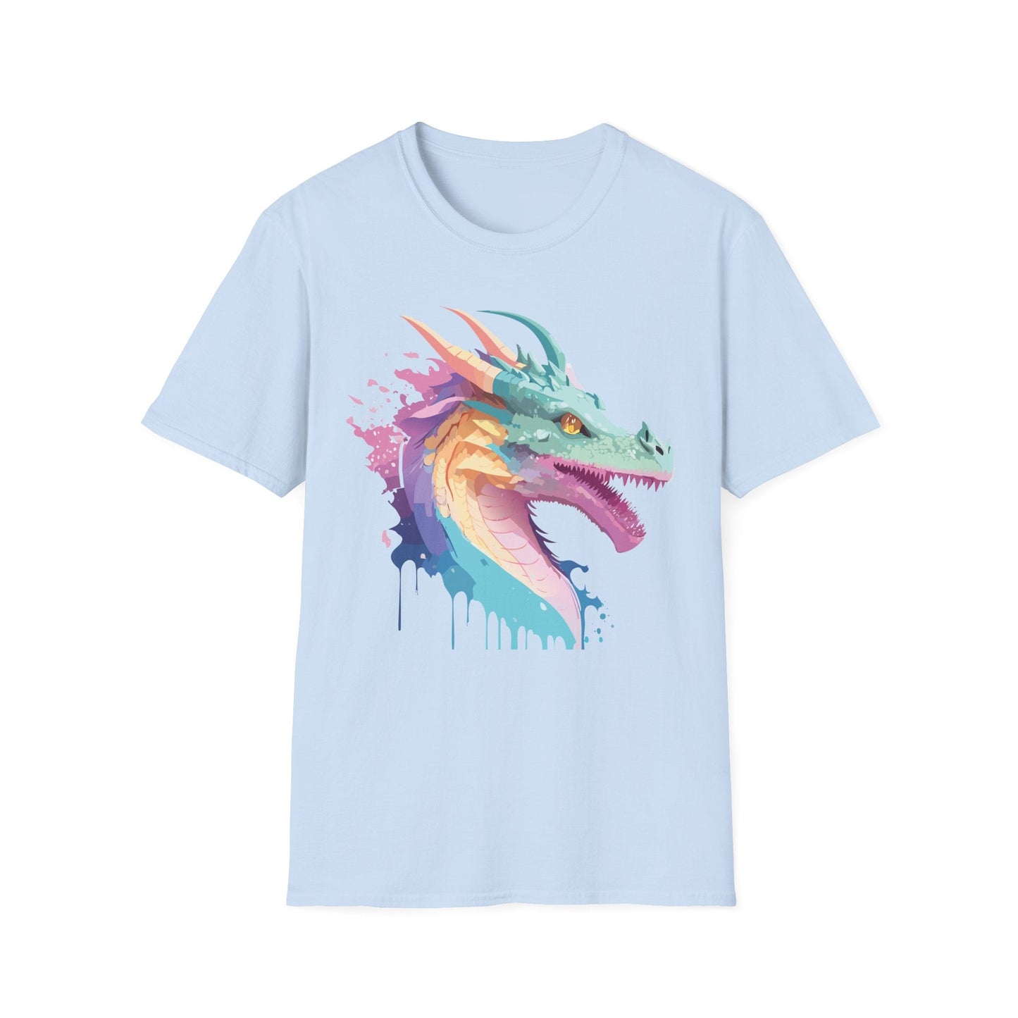Dragon Graphic Tee Unisex Short Sleeve Dragon Shirt With Animal Design Gildan SoftStyle 64000