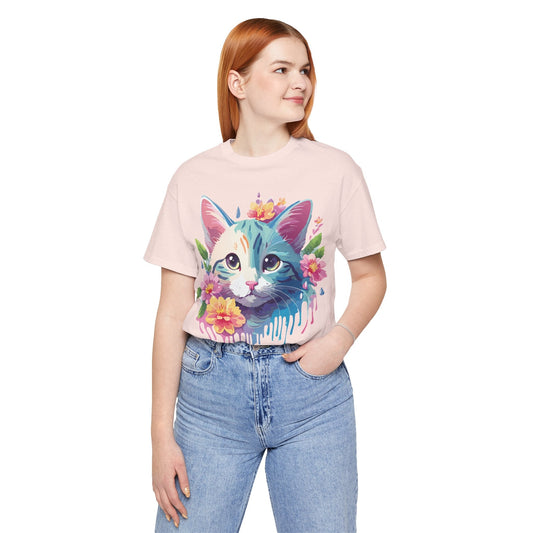 Cat Graphic Unisex 100 Cotton Vintage Design Tee 3